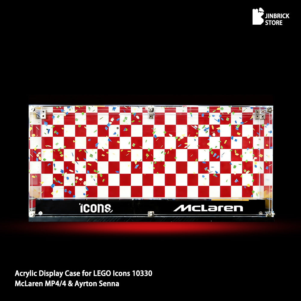 Acrylic Display Case For 10330 LEGO® Icons McLaren MP4/4 & Ayrton Senna