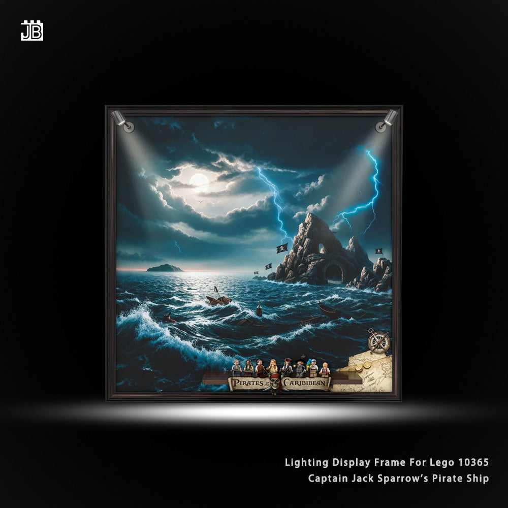 Big Lighting Display Frame For Lego ICONS 10365 Captain Jack Sparrow's Pirate Ship