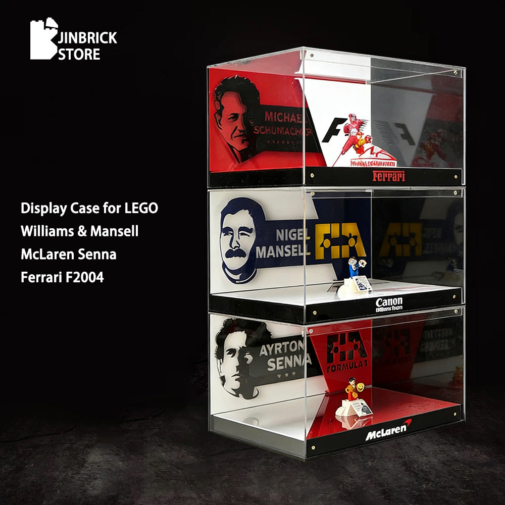 Display Case for LEGO  10353 Williams Mansell & 10330 McLaren Senna & 11375 Ferrari F2004