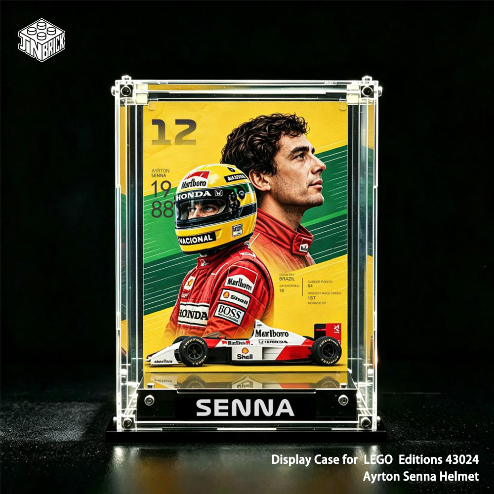 Display Case for LEGO® 43024 Ayrton Senna F1 Helmet