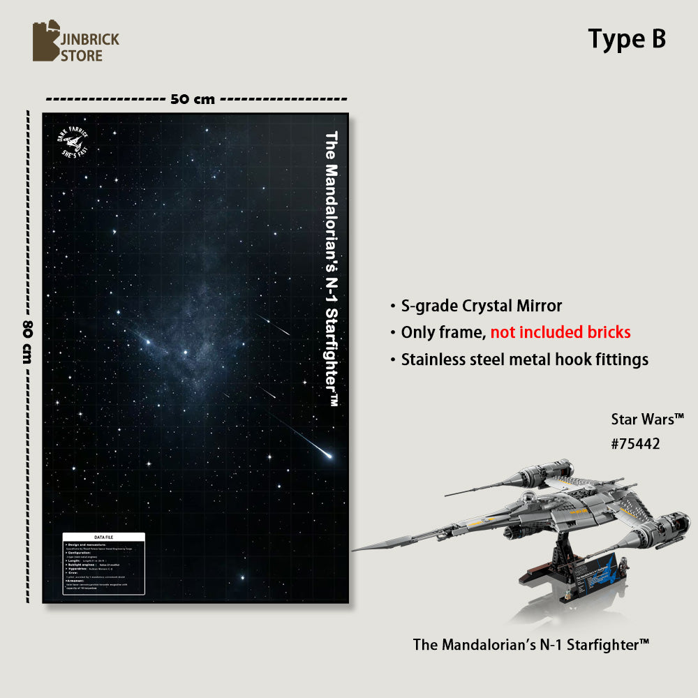 Wallframe For UCS LEGO Star Wars™ 75442 The Mandalorian's N-1 Starfighter™