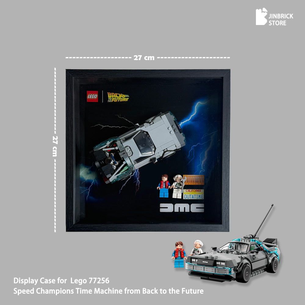 Display Case For Lego Speed Champions 77256 Time Machine from Back to the future
