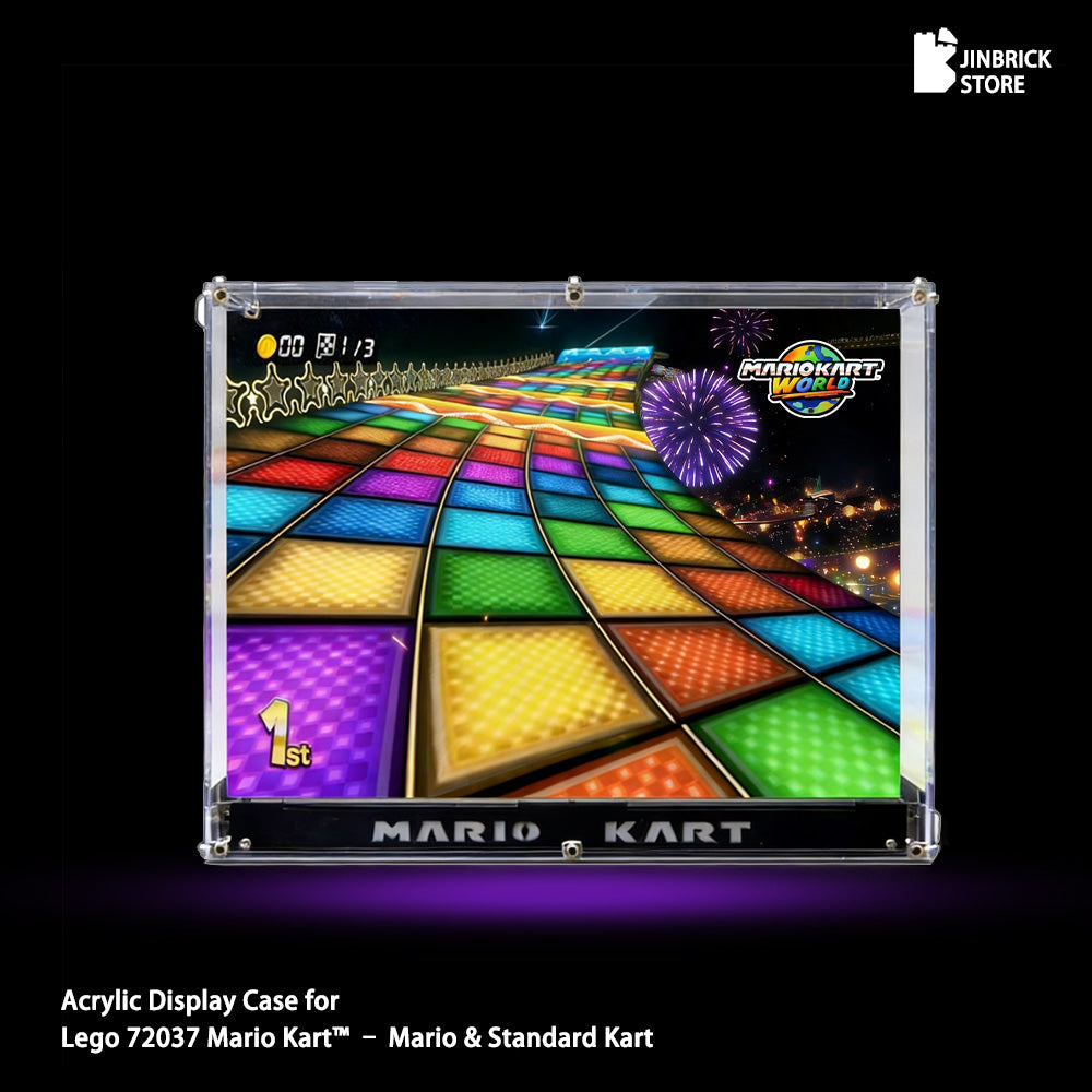 Acrylic Display Case For 72037 LEGO® Mario Kart™ – Mario & Standard Ka