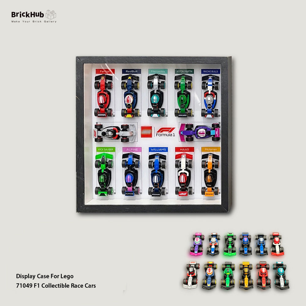 Display Case For  LEGO® 71049 F1® Collectible Race Cars