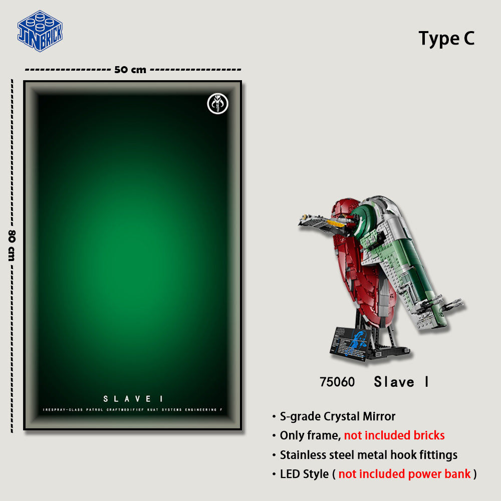 Wall frame for LEGO® Star Wars™ UCS 75060 Slave I