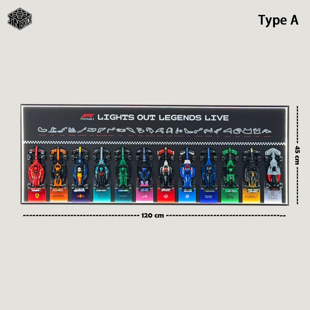 Plus Wall Display Frame For LEGO® Speed Champions F1 11/12 Cars