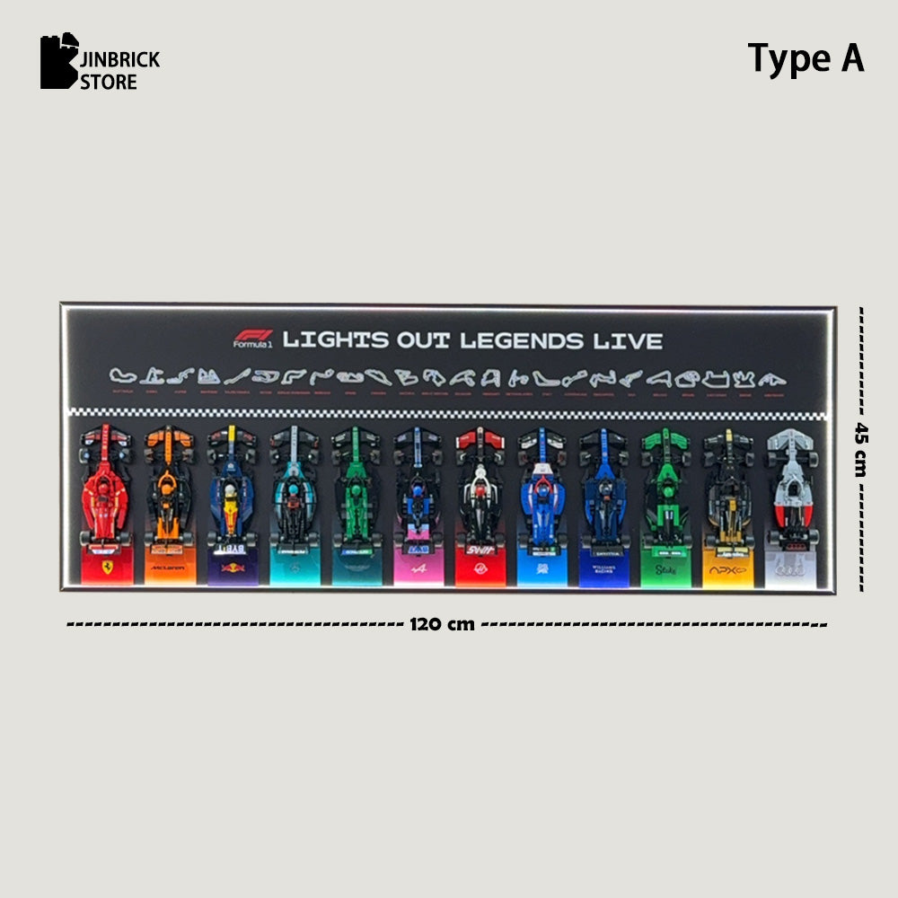 Plus Wall Display Frame For LEGO® Speed Champions F1 11/12 Cars