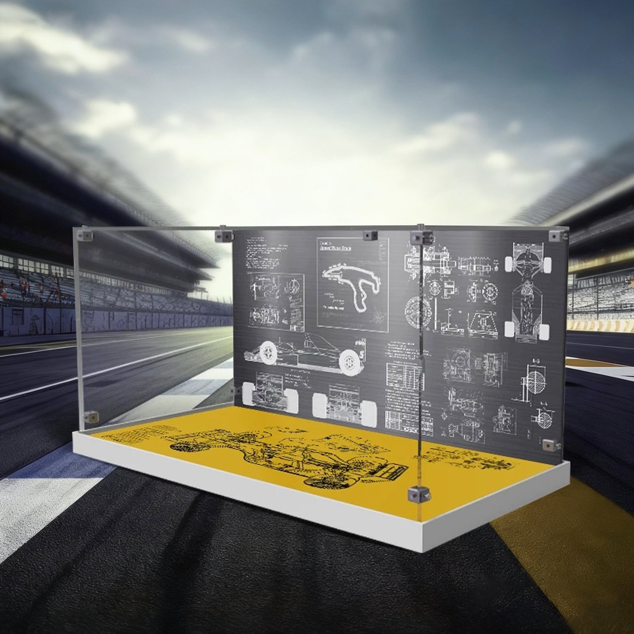 Display Case For 10353 LEGO® Icons Williams Racing FW14B & Nigel Mansell
