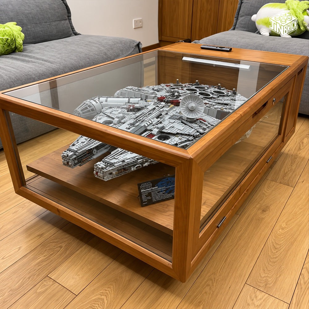 Premium Wooden Display Table for LEGO® 75192 Millennium FalconWooden