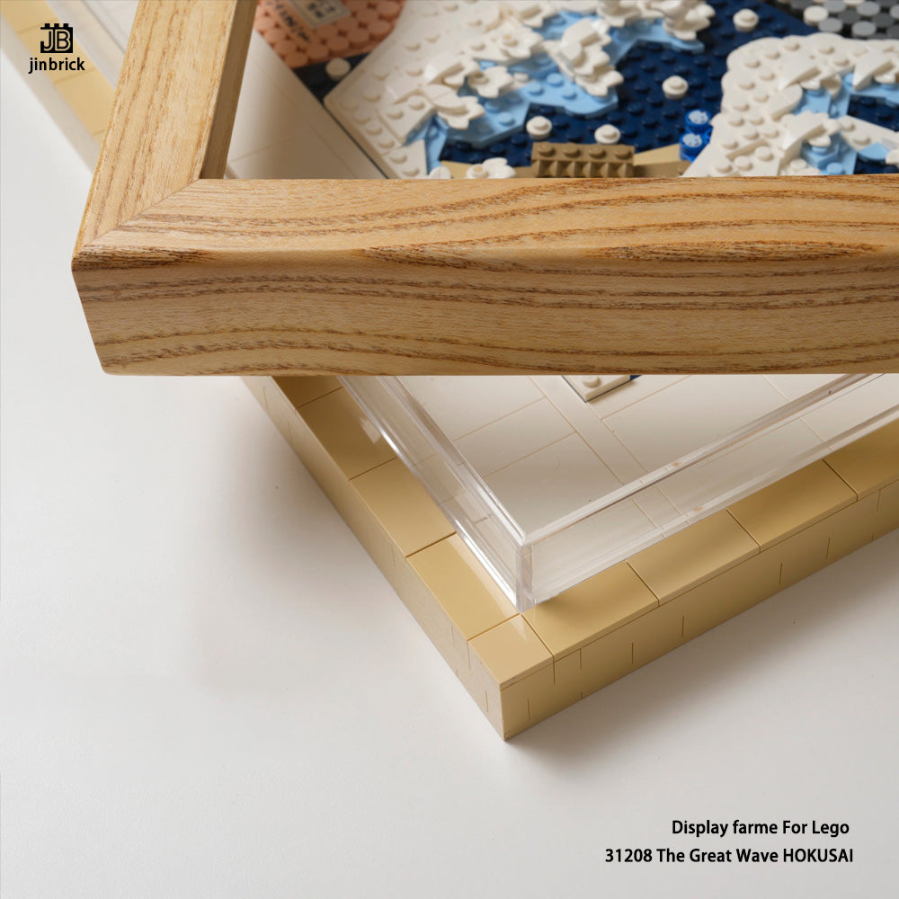 Wooden Acrylic Protective Frame For LEGO 31208 The Great Wave HOKUSAI
