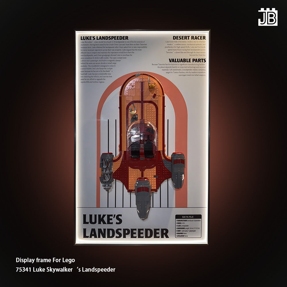 Display Wall frame For LEGO® 75341 Star Wars™  Luke Skywalker’s Landspeeder™