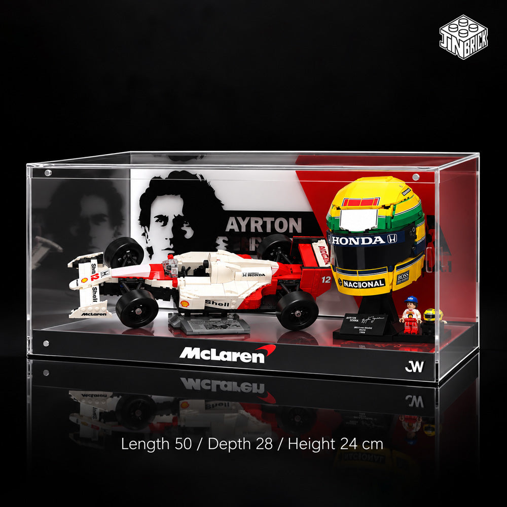 【Premium】 Display Case for LEGO 10330 McLaren MP4/4 & 43024 F1 Helmet