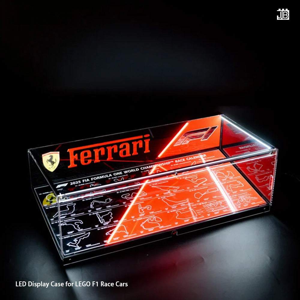 【Premium】LED Display Case for LEGO F1 Race Cars