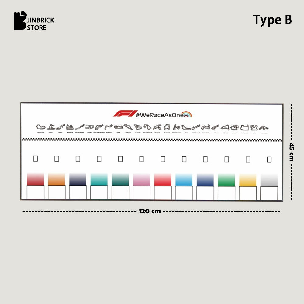 Plus Wall Display Frame For LEGO® Speed Champions F1 11/12 Cars