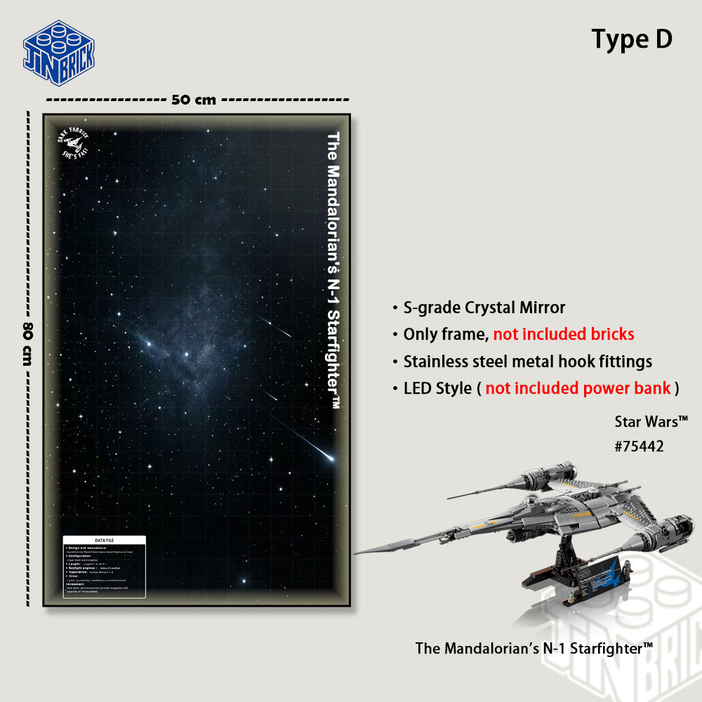 Wallframe For UCS LEGO Star Wars™ 75442 The Mandalorian's N-1 Starfighter™