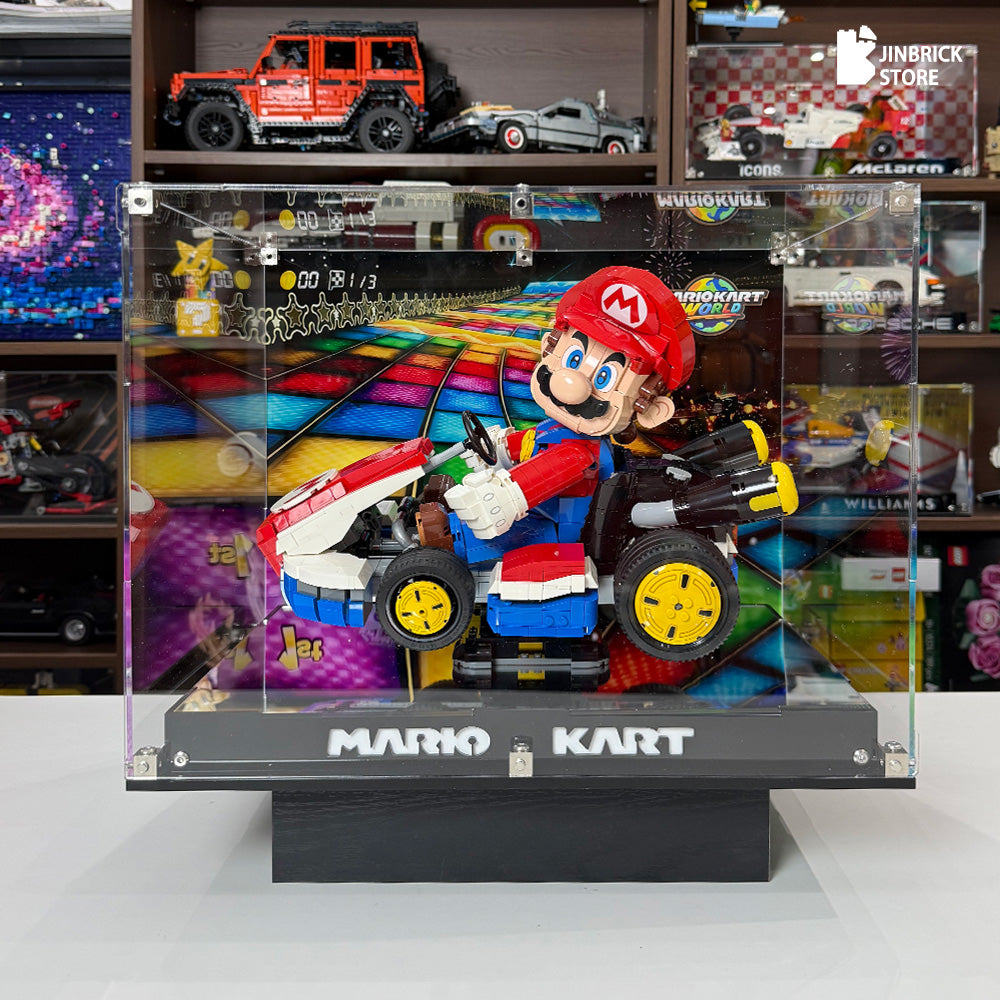 Acrylic Display Case For 72037 LEGO® Mario Kart™ – Mario & Standard Kart