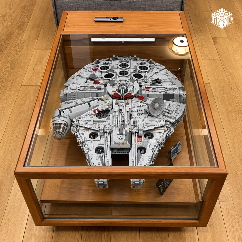 Premium Wooden Display Table for LEGO® 75192 Millennium FalconWooden