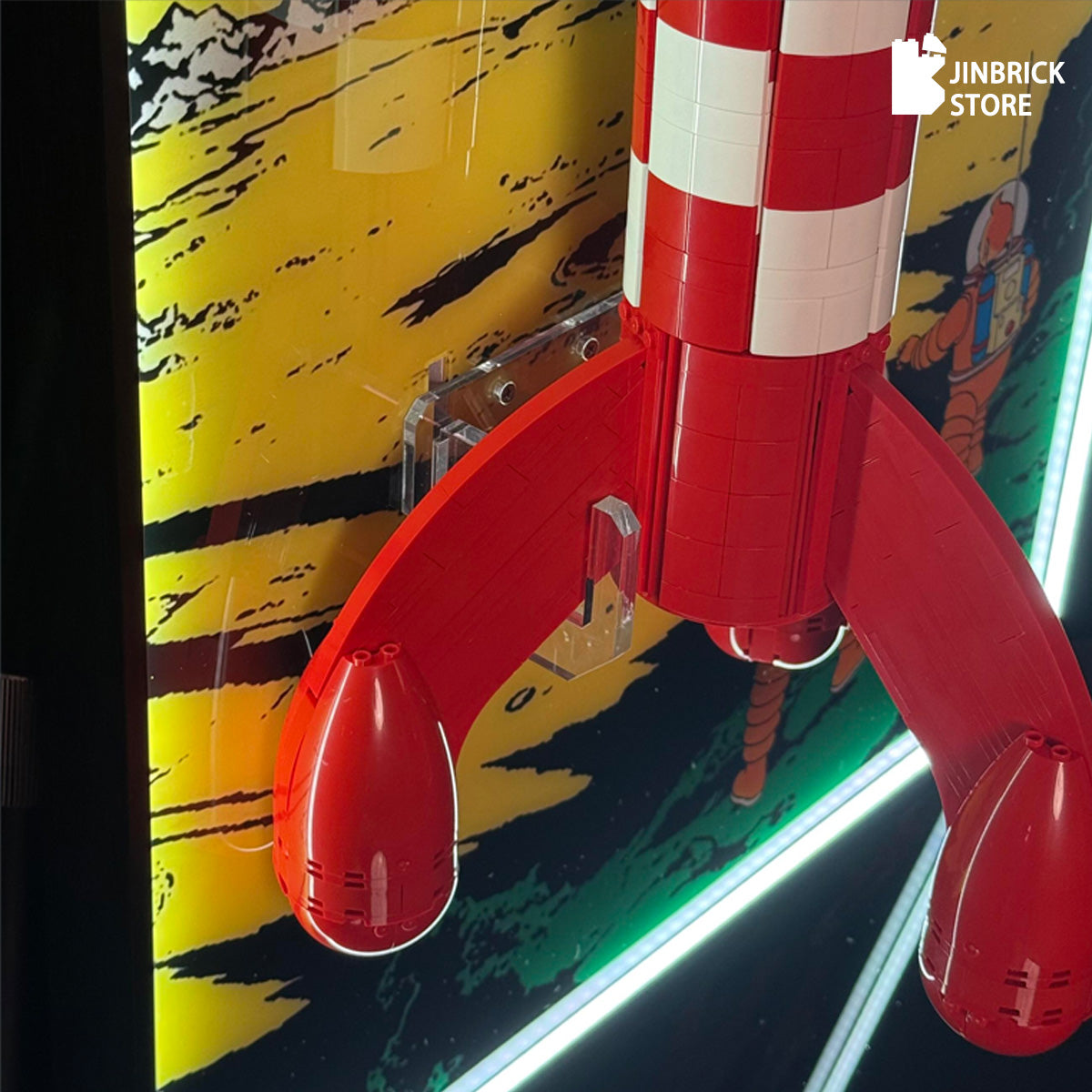 Display wall frame for lego Ideas 21367 Tintin Moon Rocket