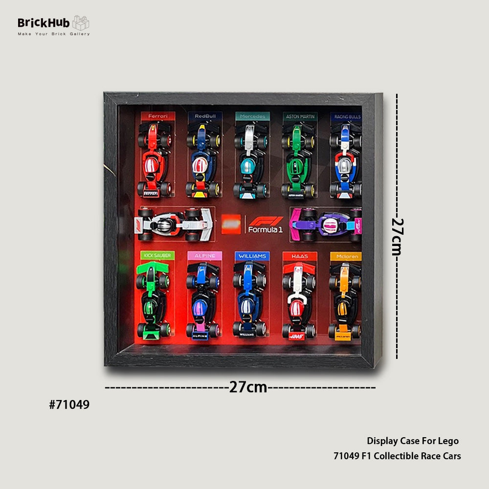 Display Case For  LEGO® 71049 F1® Collectible Race Cars