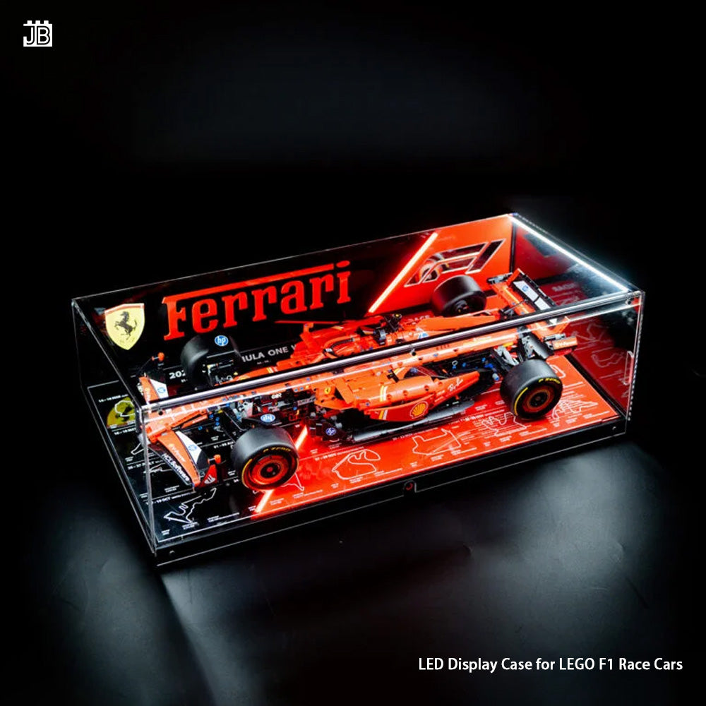 【Premium】LED Display Case for LEGO F1 Race Cars