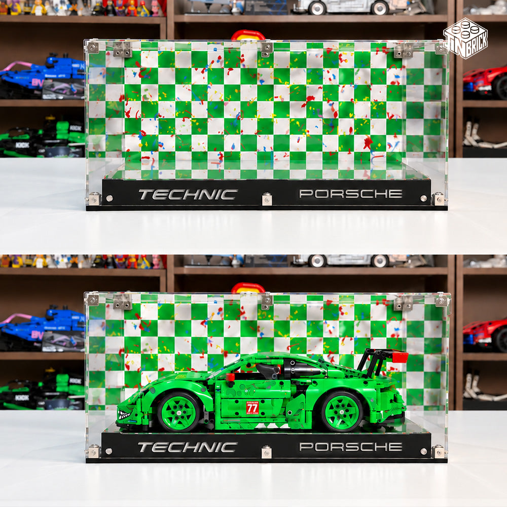 Display Case for Lego TECHNIC 42224 Porsche 911 GT3 R REXY AO Racing Car