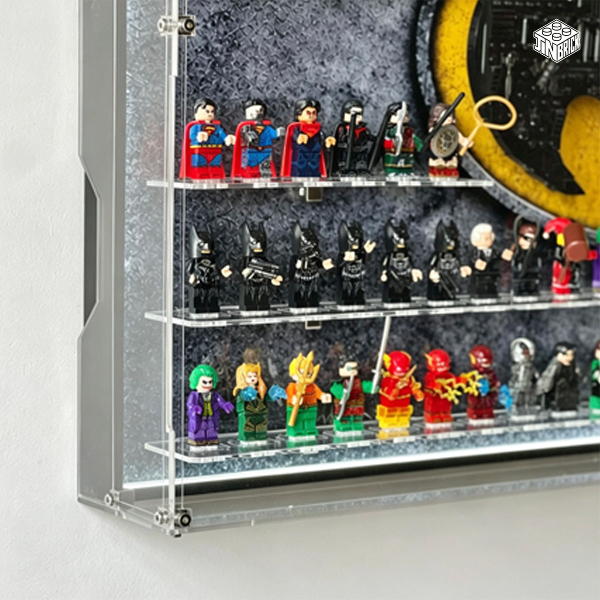 Wall mounted Display Case for LEGO Batman & Marvel & StarWars Minifigures