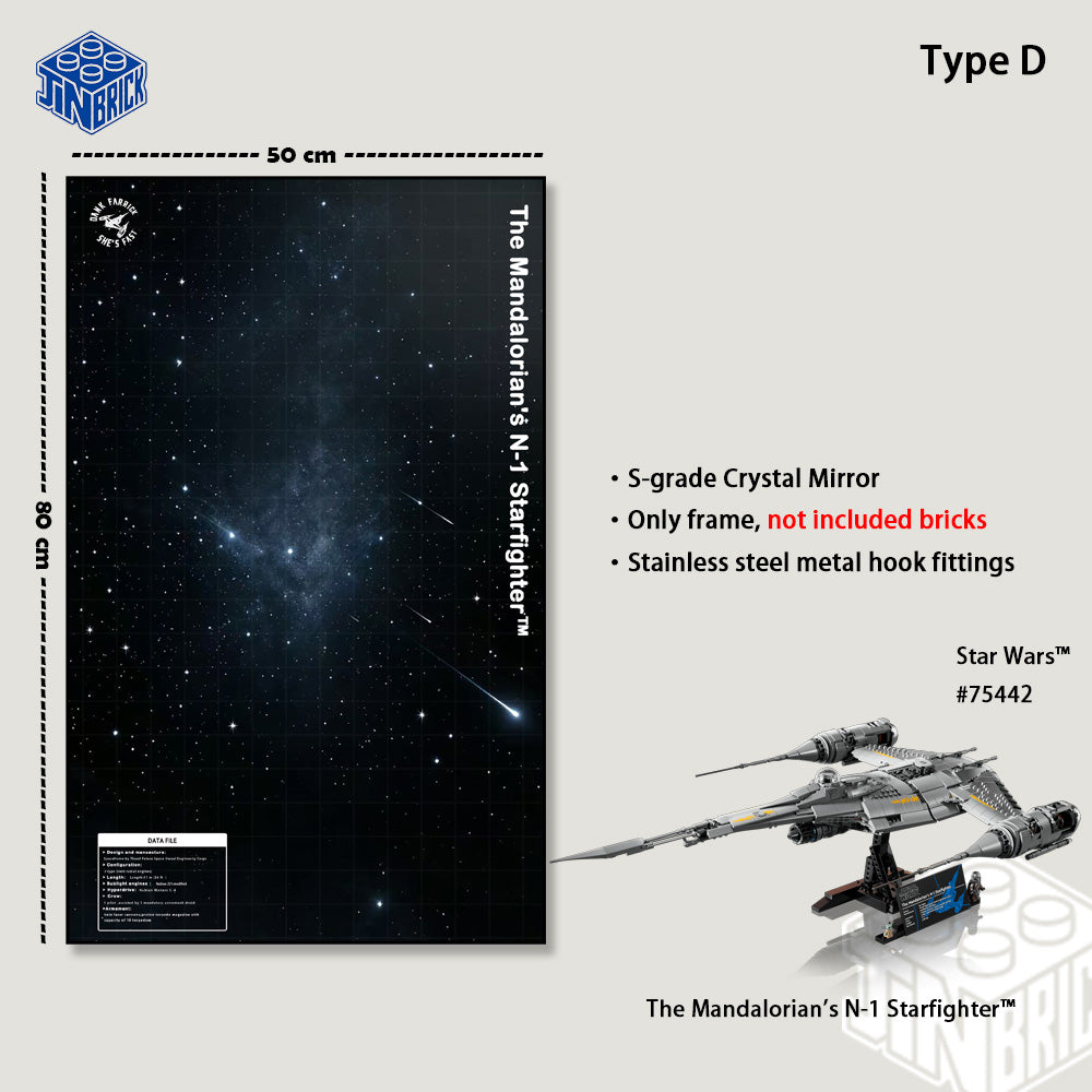 Wallframe For UCS LEGO Star Wars™ 75442 The Mandalorian's N-1 Starfighter™