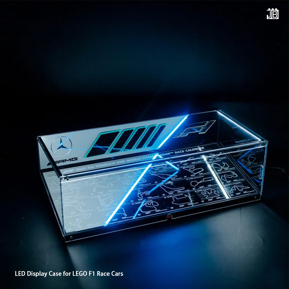 【Premium】LED Display Case for LEGO F1 Race Cars