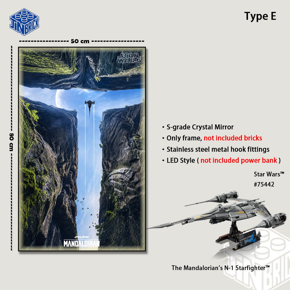 Wallframe For UCS LEGO Star Wars™ 75442 The Mandalorian's N-1 Starfighter™
