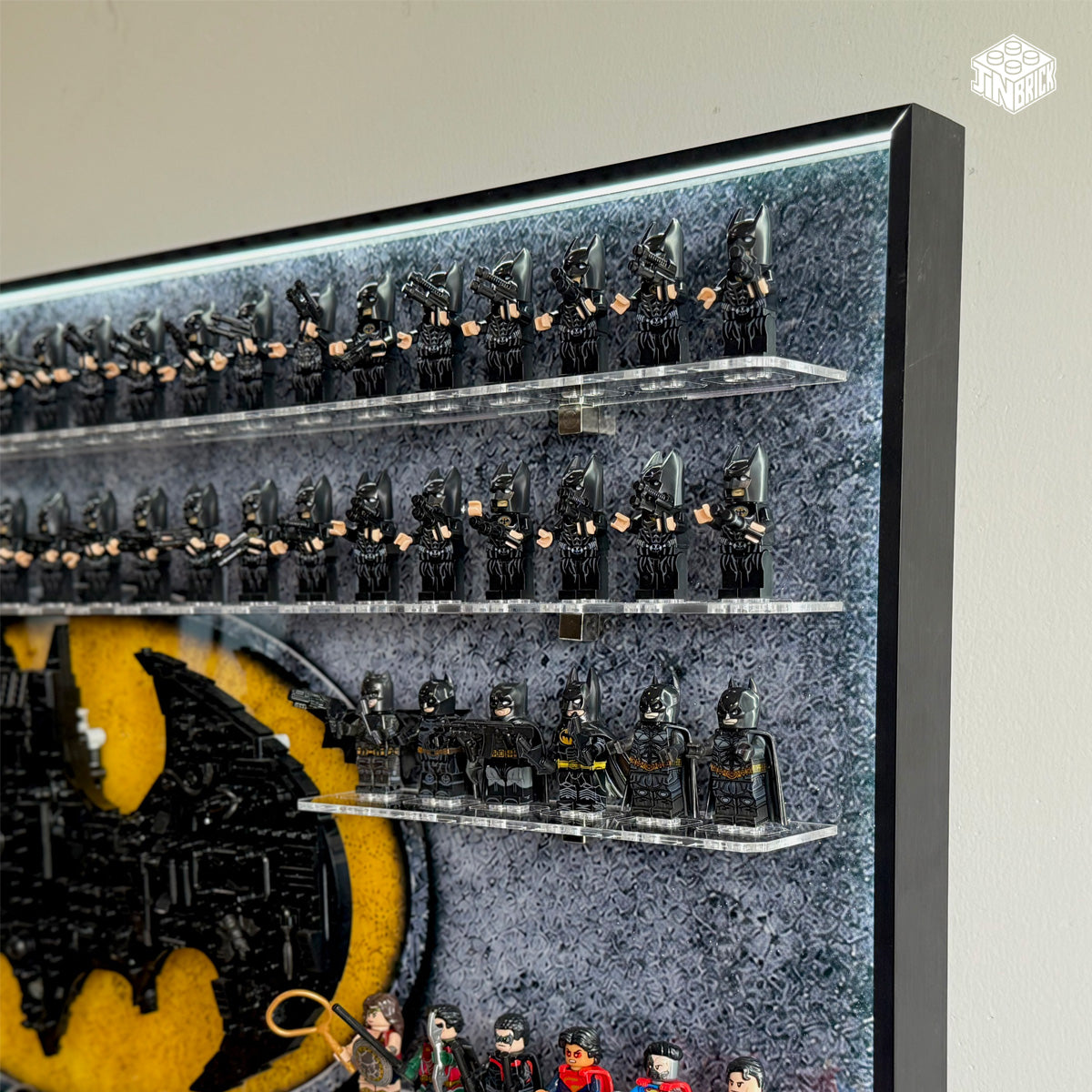 Wall mounted Display Case for LEGO Batman & Marvel & StarWars Minifigures