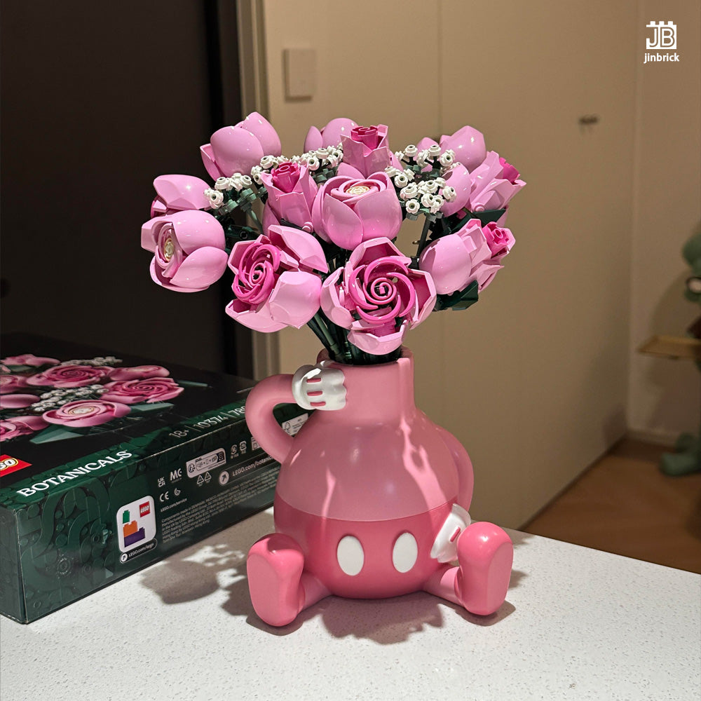 Display Vase for Lego Bouquet Flowers