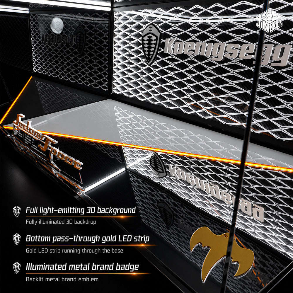 【Premium】LED Display Case for Lego Technic™ 42232 Koenigsegg Sadair's Spear Megacar