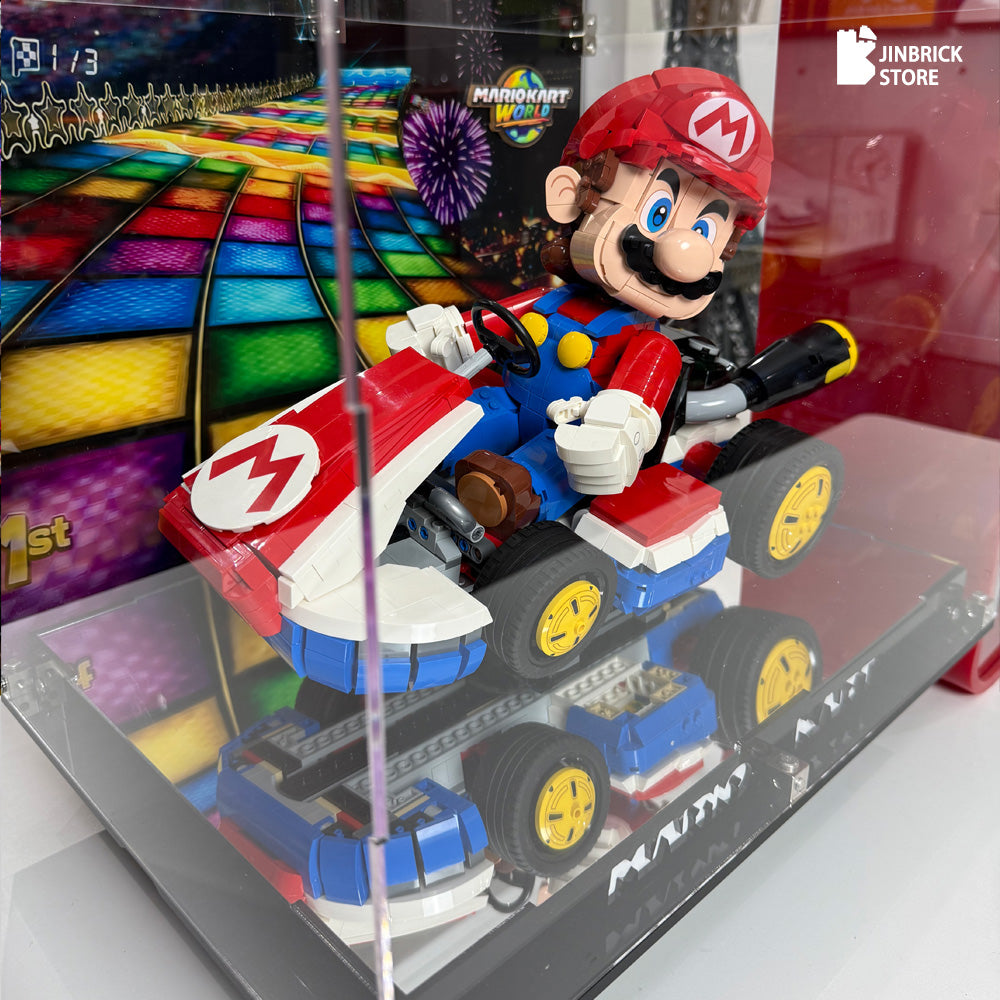 Acrylic Display Case For 72037 LEGO® Mario Kart™ – Mario & Standard Ka