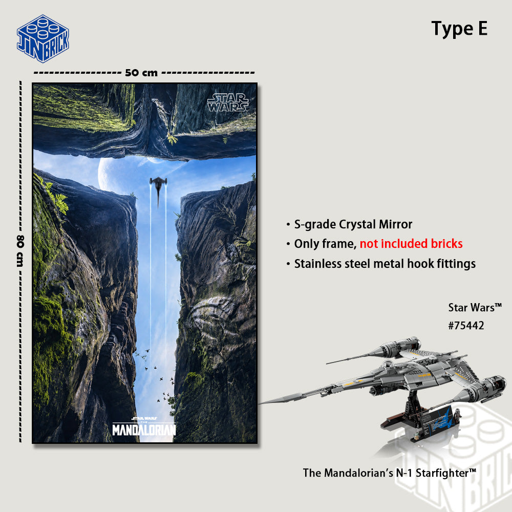 Wallframe For UCS LEGO Star Wars™ 75442 The Mandalorian's N-1 Starfighter™