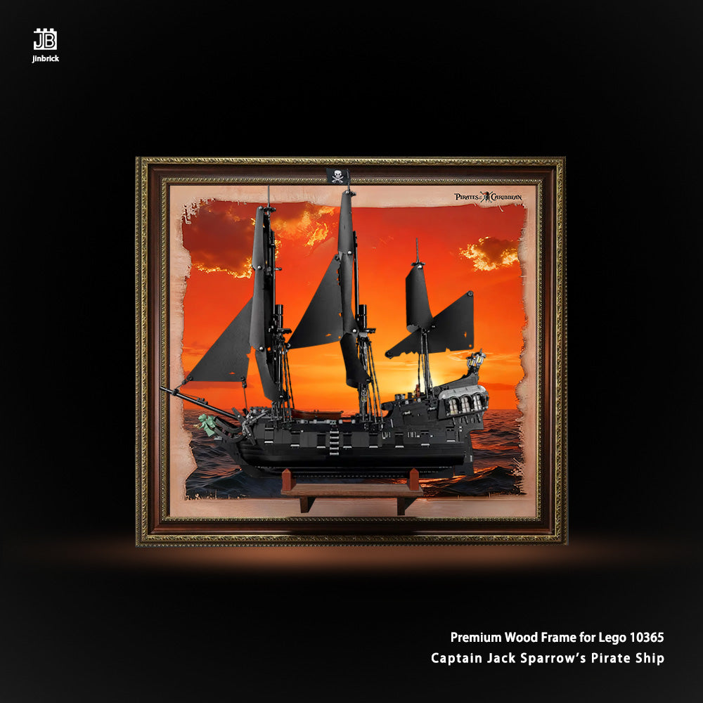 Premium Wood Frame for Lego 10365 Captain Jack Sparrow's Pirate Ship