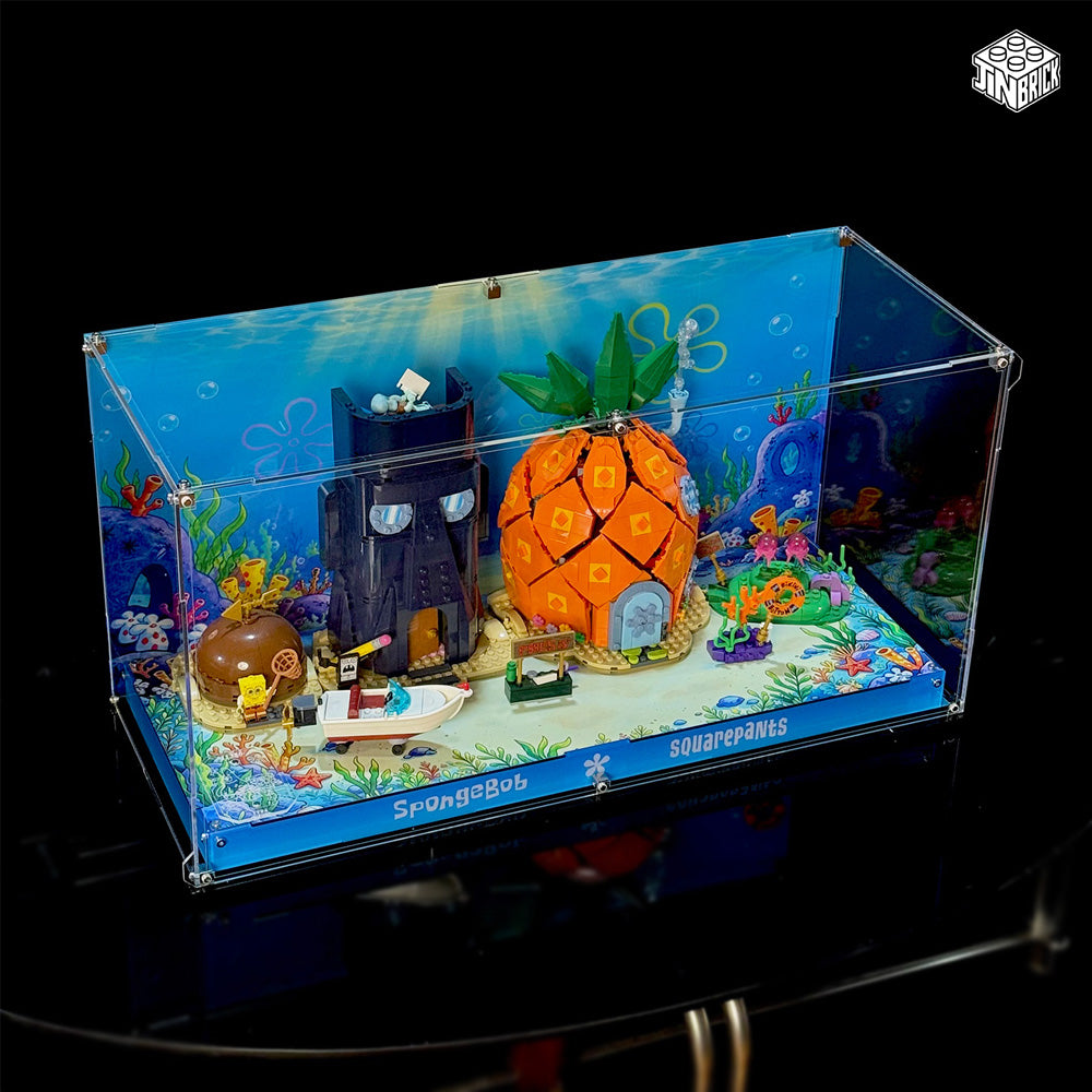 Acrylic Display Case for LEGO Icons 11386 SpongeBob SquarePants: Bikini Bottom