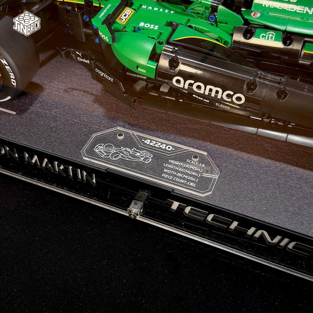 Acrylic Display Case for Lego LEGO Technic™ 42240 Aston Martin Aramco AMR25 F1 Car