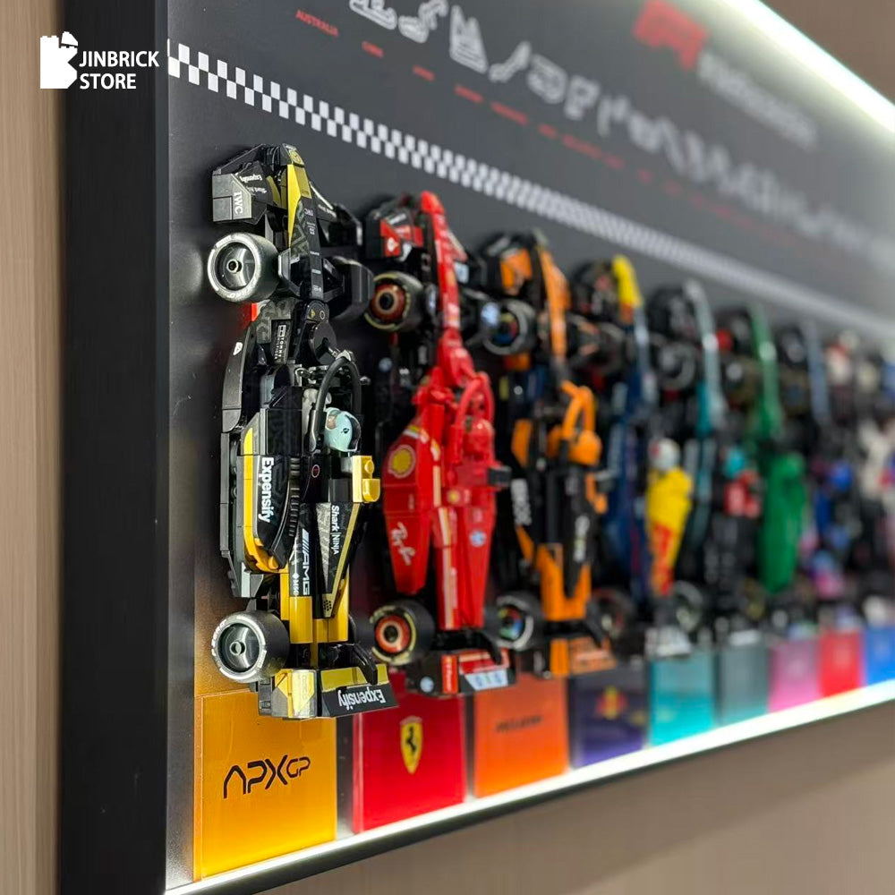 Plus Wall Display Frame For LEGO® Speed Champions F1 11/12 Cars