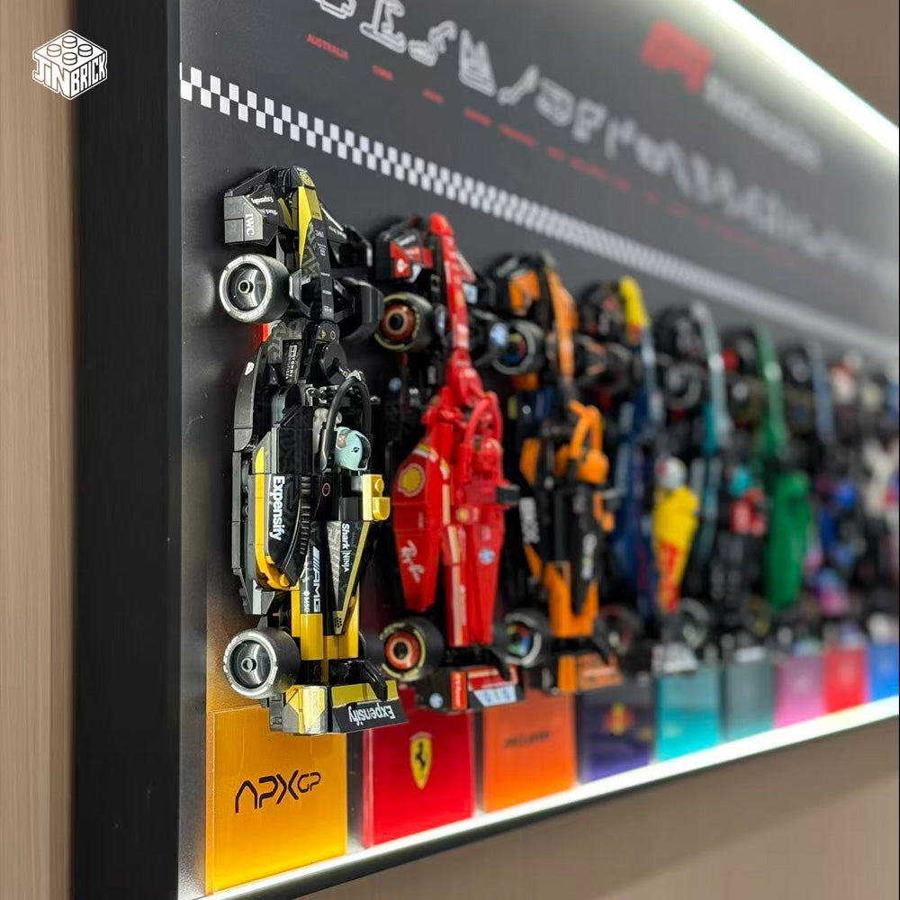 Plus Wall Display Frame For LEGO® Speed Champions F1 11/12 Cars
