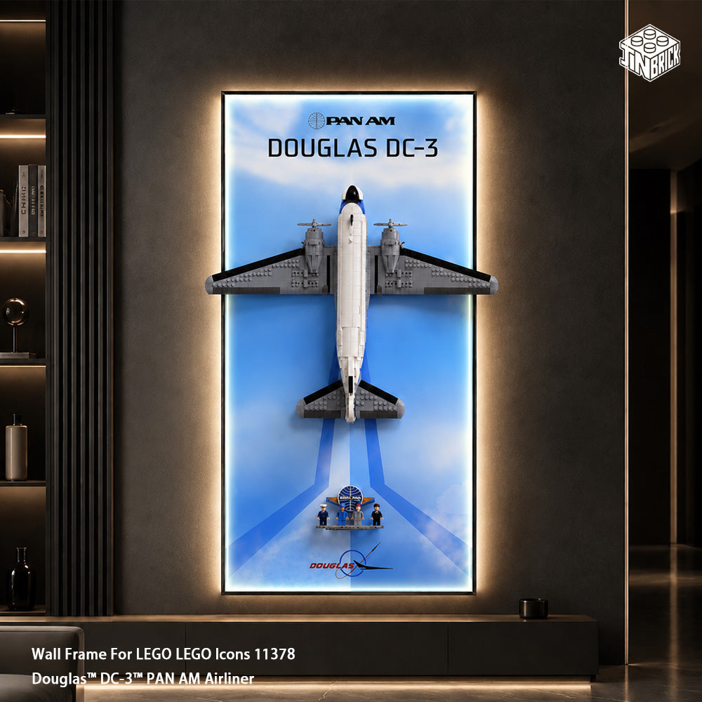 Wall Frame For LEGO LEGO Icons 11378 Douglas™ DC-3™ PAN AM Airliner