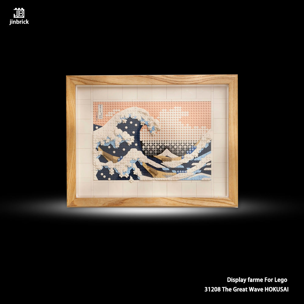 Wooden Acrylic Protective Frame For LEGO 31208 The Great Wave HOKUSAI