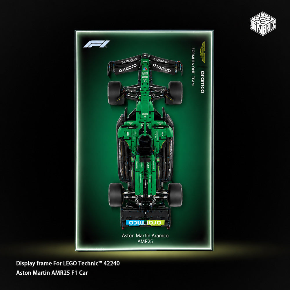 Wall Display for 42240 LEGO® Technic™  Aston Martin Aramco AMR25 F1® Car