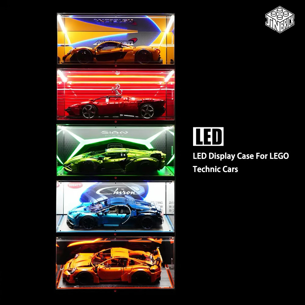 【Premium】LED Display Case for LEGO TECHNIC Cars