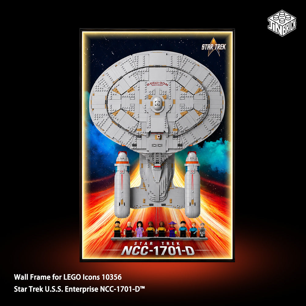 Display frame For LEGO® Icons 10356 Star Trek U.S.S. Enterprise NCC-1701-D™