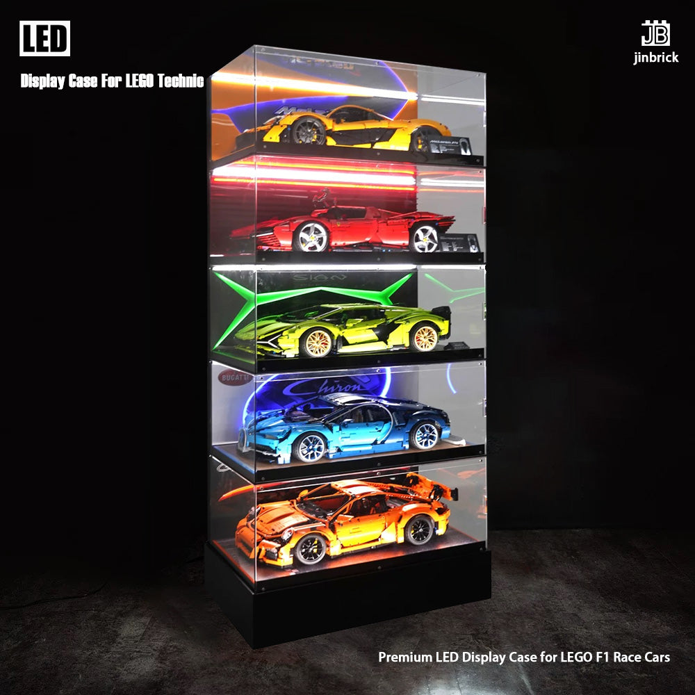 【Premium】LED Display Case for LEGO TECHNIC Cars