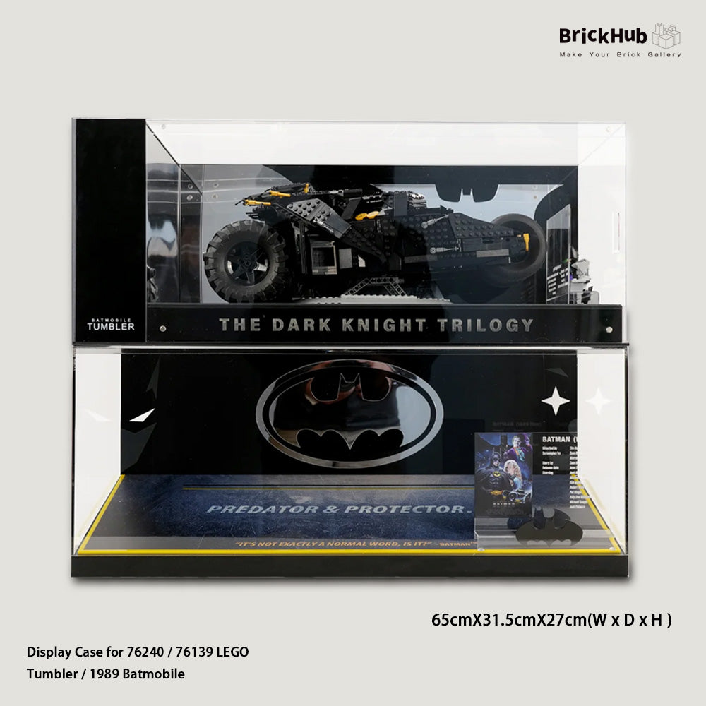 Display Case For LEGO® Batmobile Tumbler / 1989 Batmobile (76139 / 76240 )