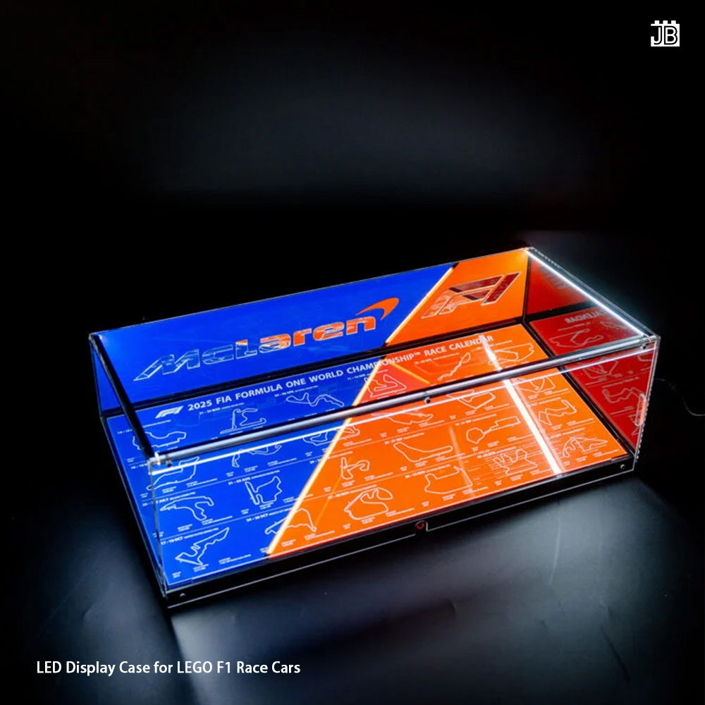 【Premium】LED Display Case for LEGO F1 Race Cars