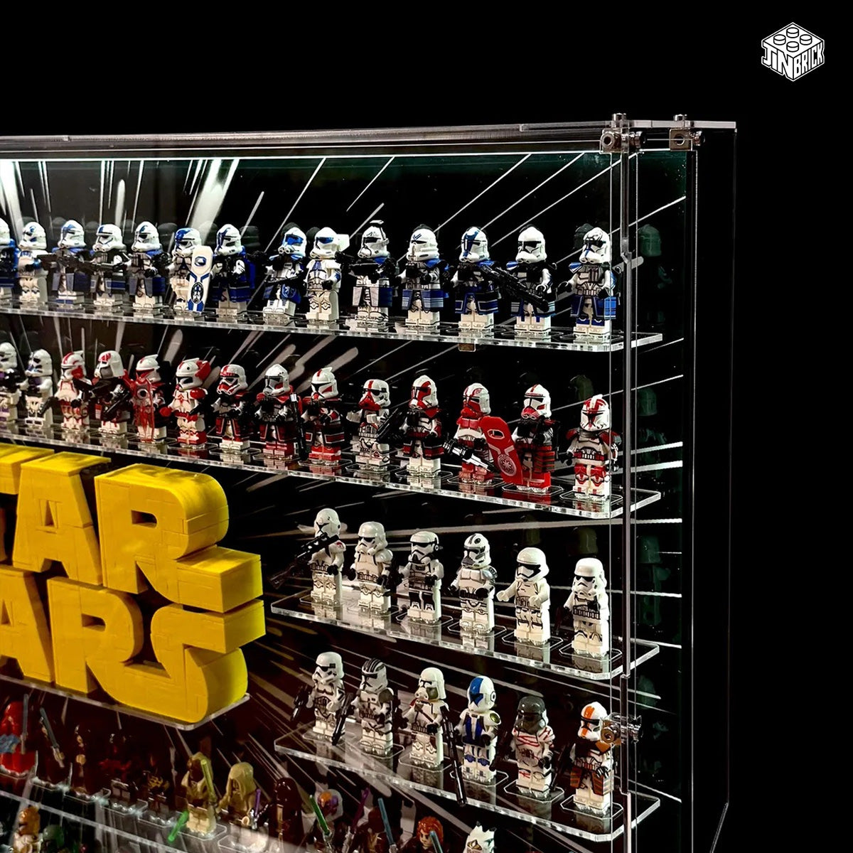 Wall mounted Display Case for LEGO Batman & Marvel & StarWars Minifigures