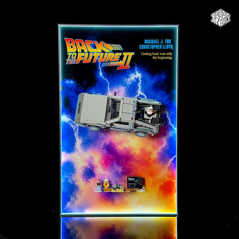 Wall Frame for LEGO Icons 10300 And Speed Champions 77256 Back to the Future Time Machine