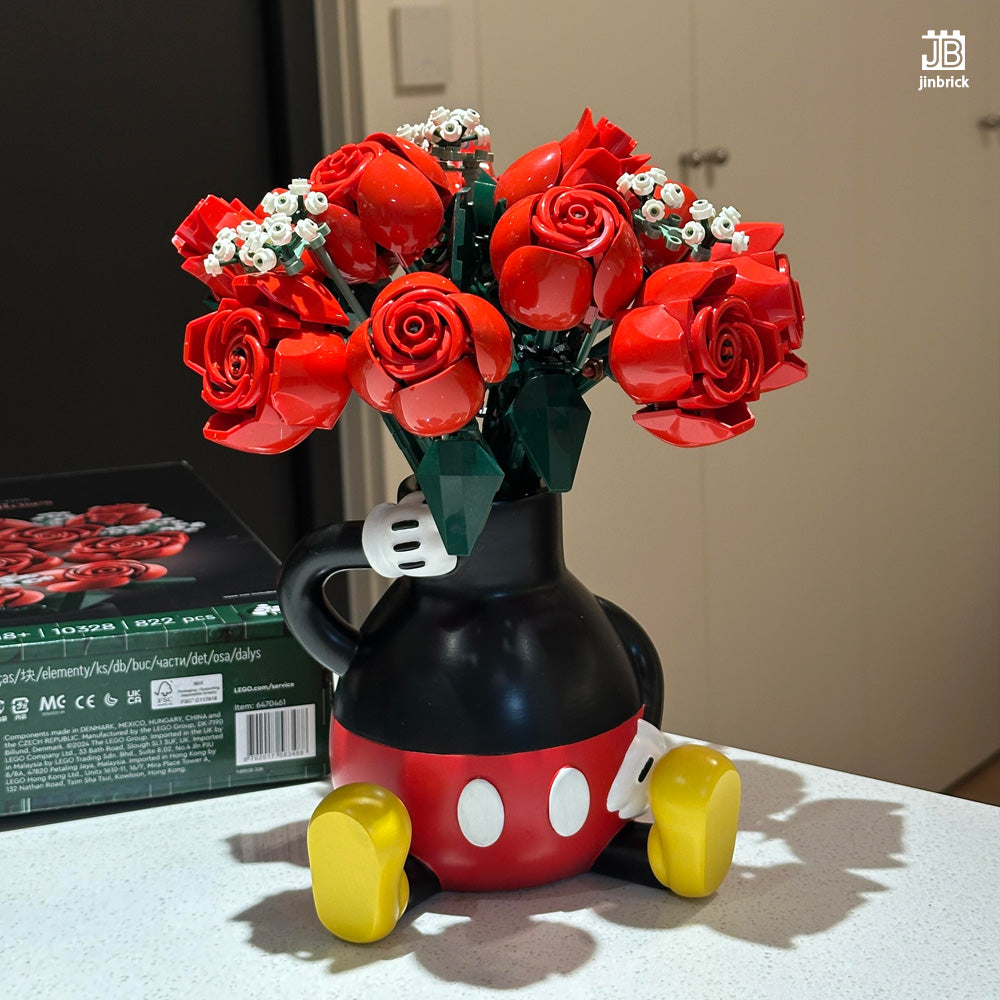 Display Vase for Lego Bouquet Flowers